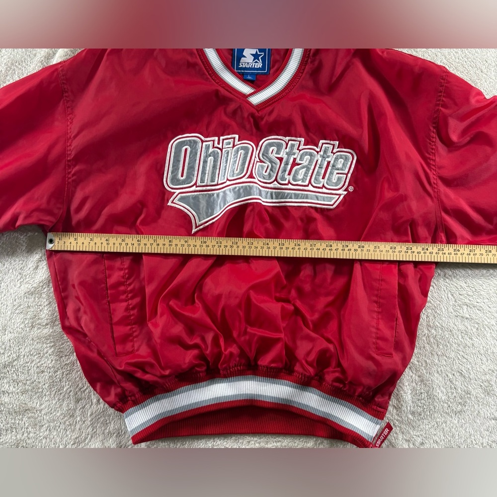 Vintage 90’s Starter Ohio State Red Pullover Jacket - Picture 6 of 13